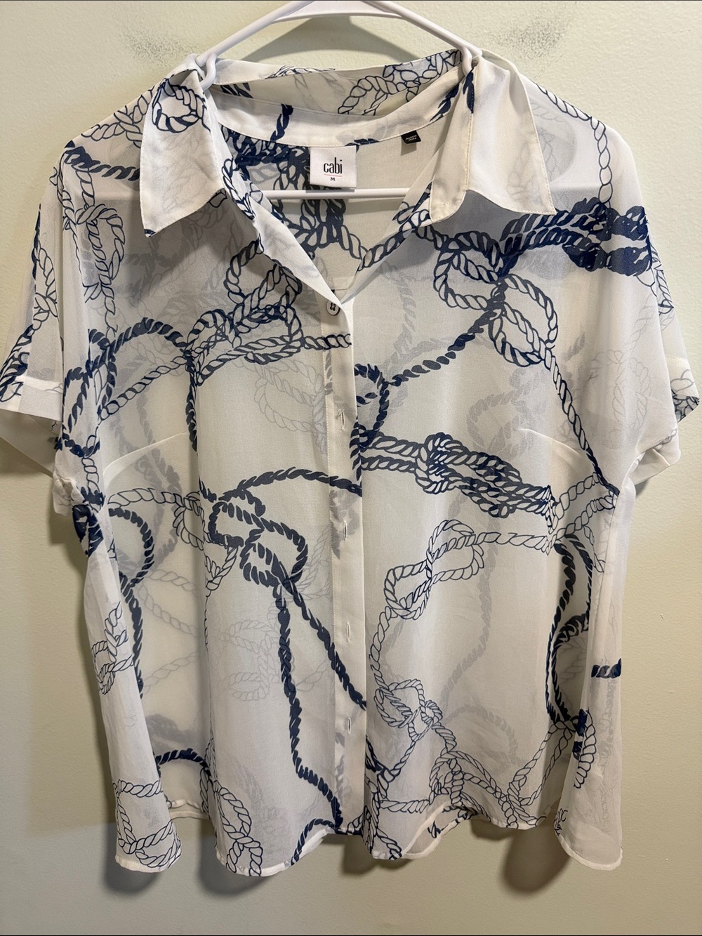 Cabi Nautical Button up Top Size Medium